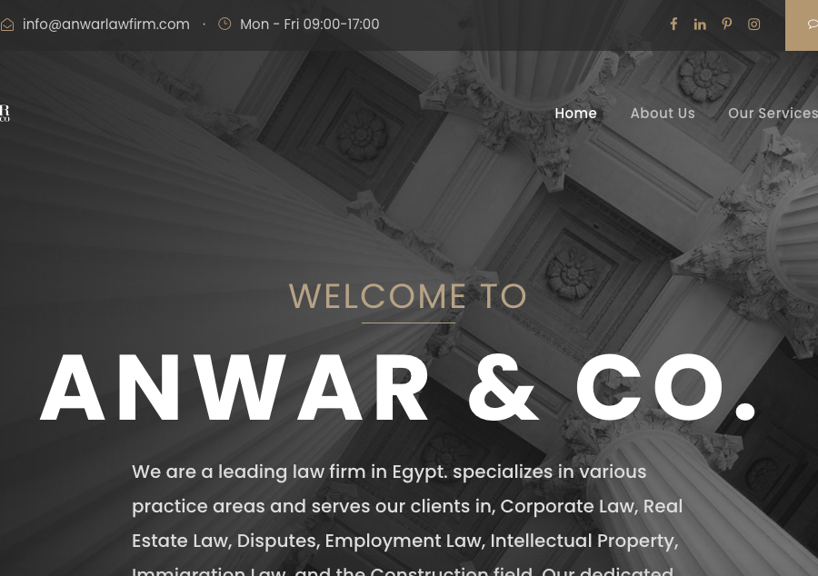 Anwar&CO website