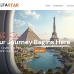 Alfa Star Travel WordPress website homepage with tour booking