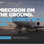 Enigma Aviation Services custom WordPress website homepage